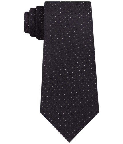JoNC Calvin Klein Mens Pindot Self-tied Necktie Metallic One Size Y