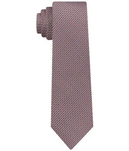 fB[P[GkC DKNY Mens Frosted Geo Self-tied Necktie Orange One Size Y