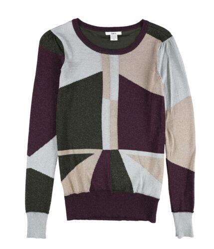 bar III Womens Silver Lake Pullover Sweater Multicoloured X-Small fB[X