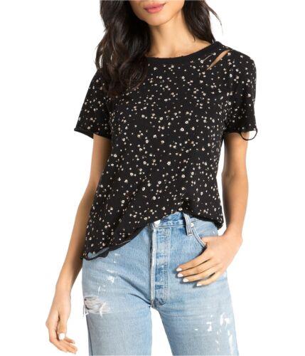 n:philanthropy Womens Atlas Mini-Floral Basic T-Shirt Black Small レディース