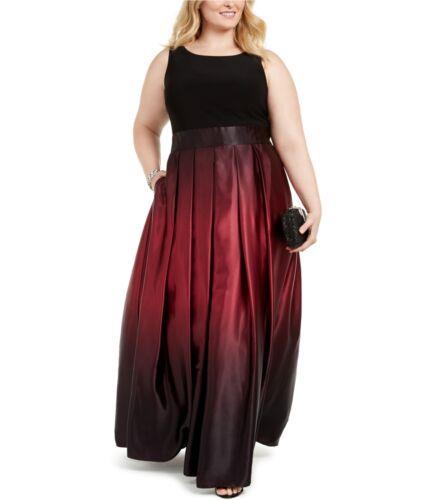 SLNY Womens Ombre A-line Gown Dress Black 18W レディース