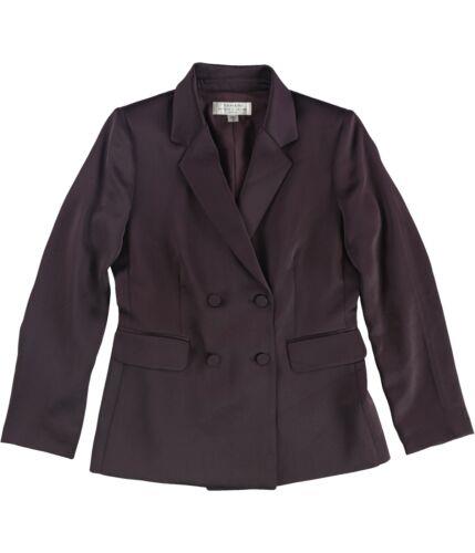 タハリ Tahari Womens Solid Double Breasted Blazer Jacket Purple 4P レディース