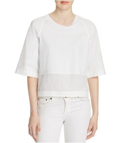 ディーケーエヌワイ DKNY Womens Cropped Basic T-Shirt White Small レディース
