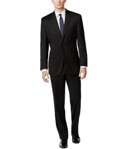 楽天サンガカルバンクライン Calvin Klein Mens Solid Two Button Formal Suit Black 42 Regular / 36W x 36L メンズ