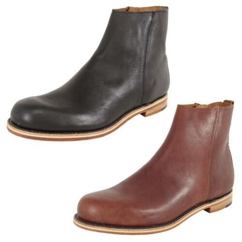 $399 Helm Mens Pablo Moto-Inspired Leather Zip Up Ankle Boots メンズ