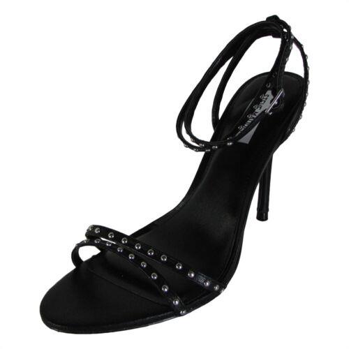スティーブマデン メデン Steve Madden Womens Wish Stiletto Heel Dress Sandal Shoes Black Leather US 10 レディース