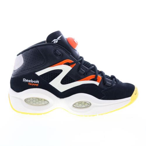 リーボック Reebok Question Pump Mens Black Leather Lace Up Athletic Basketball Shoes メンズ