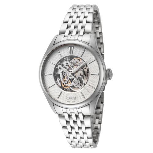 マイルス Oris Women's 01-560-7724-4051-07-8-17-79 Artelier Skeleton 33mm Automatic Watch レディース