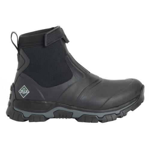 Muck Boot Apex Mid Zip Pull On Mens Black Casual Boots AXMZ-000 メンズ