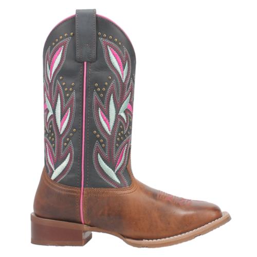 ラレド Laredo Lydia Square Toe Cowboy Womens Brown Casual Boots 5604 レディース