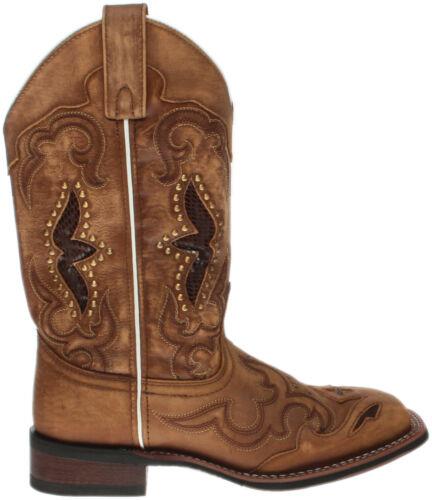 ラレド Laredo Spellbound Roper Square Toe Cowboy Womens Brown Casual Boots 5661 レディース