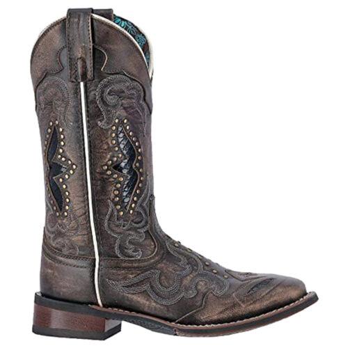 ラレド Laredo Spellbound Studded Square Toe Cowboy Womens Black Dress Boots 5660 レディース