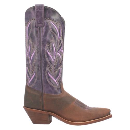 ラレド Laredo Larissa Snip Toe Cowboy Womens Brown Purple Casual Boots 52214 レディース