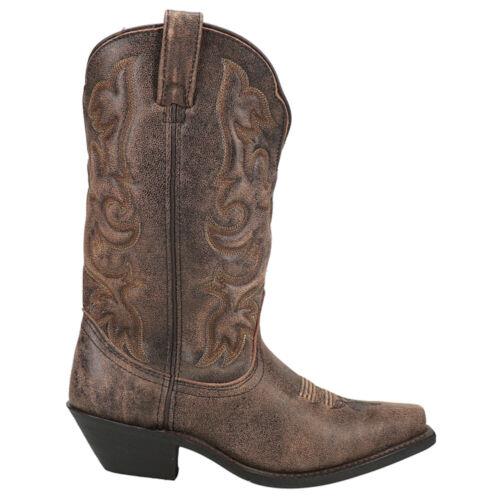 ラレド Laredo Access Goat Embroidered Snip Toe Cowboy Womens Brown Dress Boots 51079 レディース