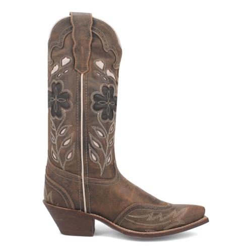 ラレド Laredo Zuri Leather Snip Toe Cowboy Womens Brown Casual Boots 54268 レディース