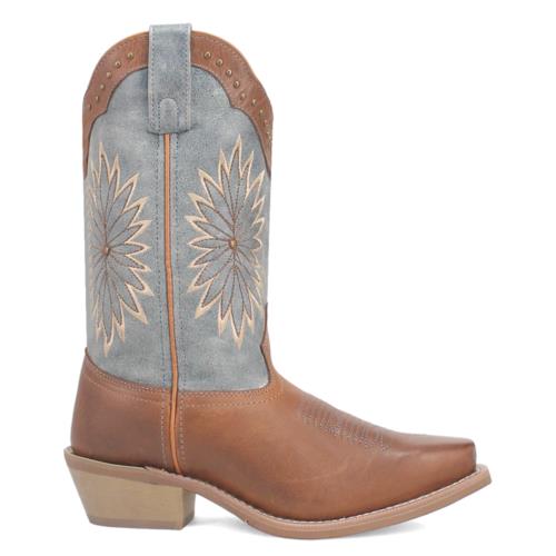 ラレド Laredo Arabella Embroidered Square Toe Cowboy Womens Blue Brown Casual Boots 5 レディース