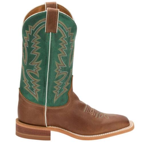 ジャスティン ジャスティン Justin Boots Kenedy Embroidery Calf Square Toe Cowboy Womens Brown Green Casua レディース