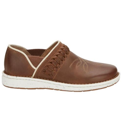 ジャスティン ジャスティン Justin Boots Poly Walnut Slip On Womens Brown Flats Casual JL240 レディース