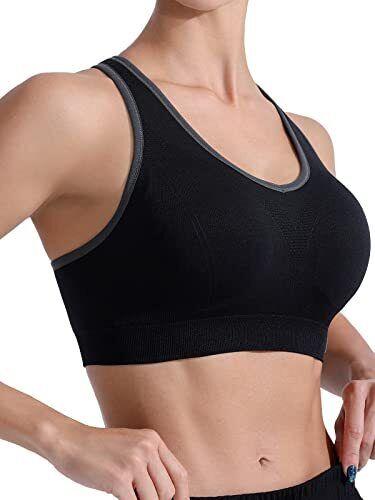 FITTIN Racerback Sports Bras for Women - Padded Seamless High Impact Support レディース