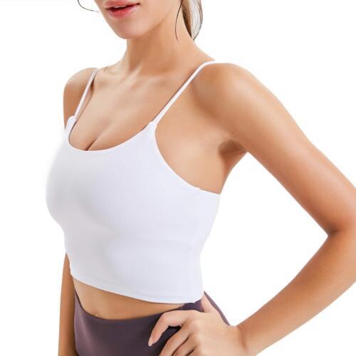 Lemedy Women Padded Sports Bra Fitness Workout Running Shirts Yoga Tank Top (S レディース