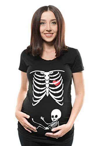 ロード Silk Road Tees Skeleton Maternity Halloween Couple Matching Shirts Pregnancy レディース