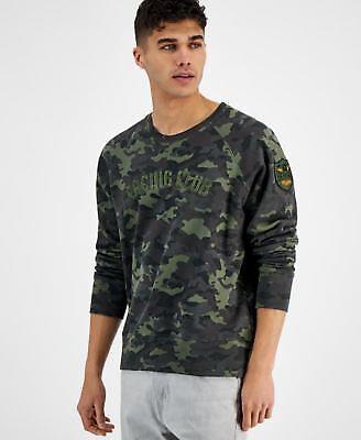 Heroes Motors Mens Printed Pullover Shirt Camo 2XL GREEN Size XXLRG S/S メンズ