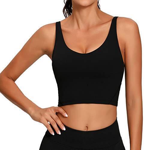 楽天サンガLemedy Women Sports Bra Longline Crop Tank Top Padded Workout Running Yoga （M レディース