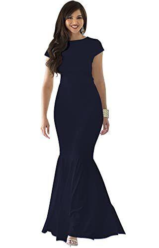 KOH+ KOH+ Plus Size Womens Long Cap Short Sleeve Formal Evening Prom Cocktail レディース