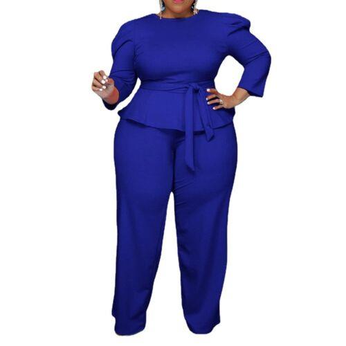 Thusfar ThusFar Plus Size 2 Piece Outfits for Women Blazer Top Long Sleeve Long レディース