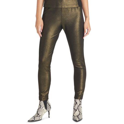 Rachel Roy C`FC RACHEL ROY NEW Women's Black/gold Jake Glitter Front Solid-back Leggings M TEDO fB[X