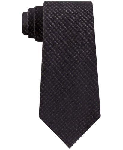 PlXR[ Kenneth Cole Reaction Men's Slim Fine Metallic Grid Tie Black Size Regular Y