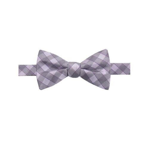 Ryan Seacrest Distinction Men's Larkspur Grid Silk Plaid Bow Tie Purple One Size Y