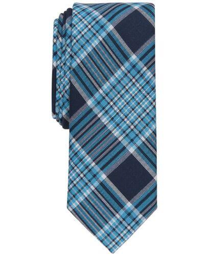 Bar III Men's Leroy Plaid Skinny Tie Blue Size Regular Y