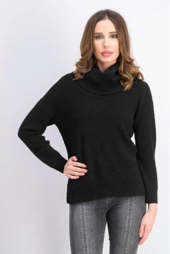 Hippie Rose Juniors' Turtleneck Sweater Black Size Medium fB[X