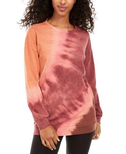 Ultra Flirt Juniors' Tie-Dye Tunic Sweatshirt Red Size Extra Small レディース