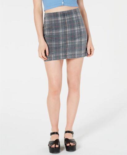 Tinseltown Junior's Printed Denim Mini Skirt Black Size 5 fB[X
