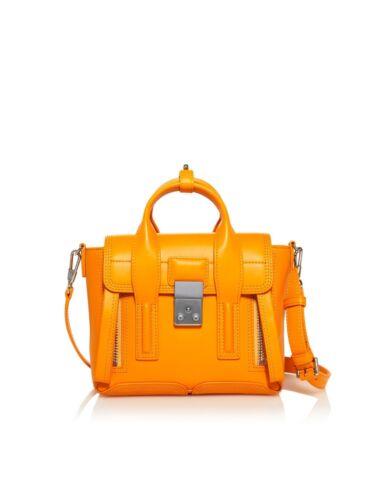 3.1 PHILLIP LIM Women's Orange Pashli Mini 46 Band Satchel Handbag レディース