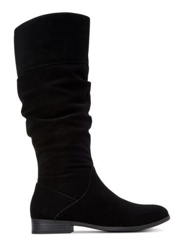STYLE COMPANY Womens Black Ruched At Shaft Round Toe Boots Shoes 9.5 レディース
