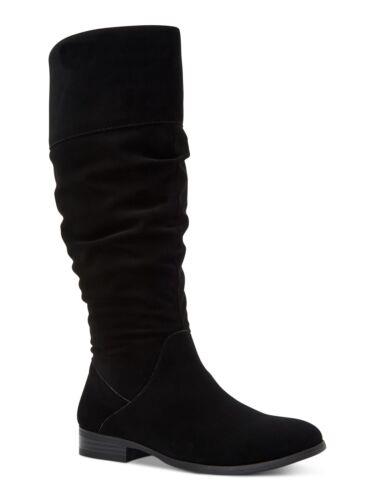 STYLE COMPANY Womens Black Ruched At Shaft Round Toe Zip-Up Boots Shoes 7 レディース