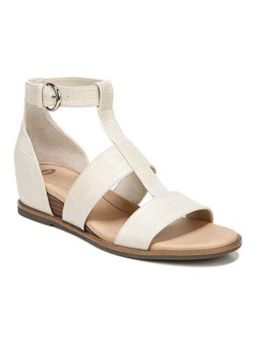 ドクター ショール DR SCHOLLS Womens Beige Crocodile Free Spirit Wedge Gladiator Sandles 8.5 M レディース