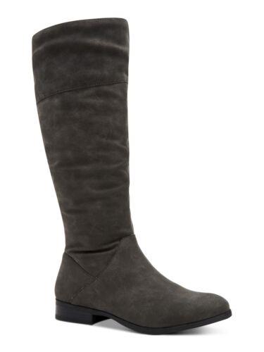 STYLE COMPANY Womens Gray Ruched At Shaft Round Toe Zip-Up Boots Shoes 6 レディース