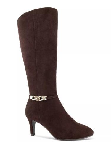 󥹥å KAREN SCOTT Womens Choco Brown Chain Hanna Almond Sculpted Hee...