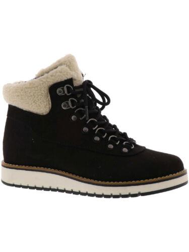 ホワイトマウンテン WHITE MOUNTAIN Womens Black Water Resistant Cozy Round Toe Lace-Up Booties 10 M レディース