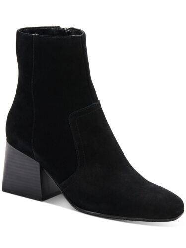 AQUA COLLEGE Womens Black Tora Round Toe Block Heel Heeled Boots 9.5 M ǥ