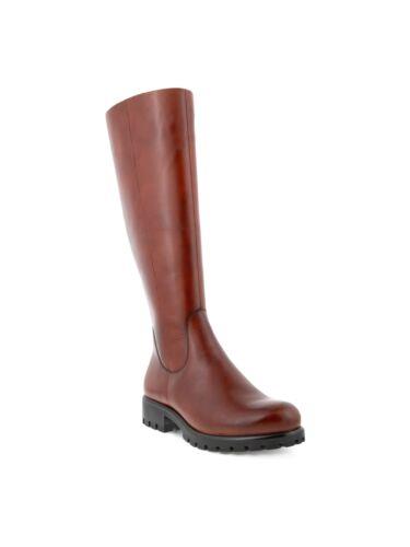  ECCO Womens Cognac Brown Back Zip For Calf Width Leather Boots Shoes 5-5.5 ǥ