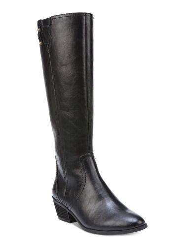ɥ 硼 DR SCHOLLS Womens Black Strap Brilliance Almond Toe Block Heel Riding Boot 8 M ǥ