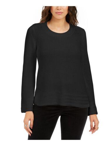 STYLE & COMPANY Womens Textured Knitted Long Sleeve Scoop Neck T-Shirt fB[X