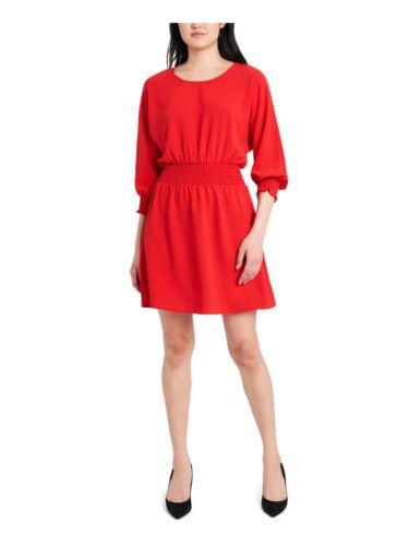 MSK Womens Waist And Cuffs 3/4 Sleeve Above The Knee Evening Fit + Flare Dress レディース