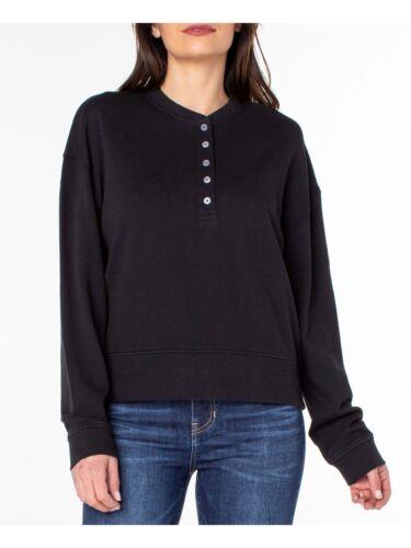 EARNEST SEWN NEW YORK Womens Black French Terry Pullover Long Sleeve Top M レディース