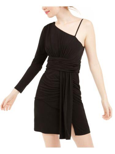 TEEZE ME Womens Black Long Sleeve Short Body Con Dress Juniors Size: 56 レディース